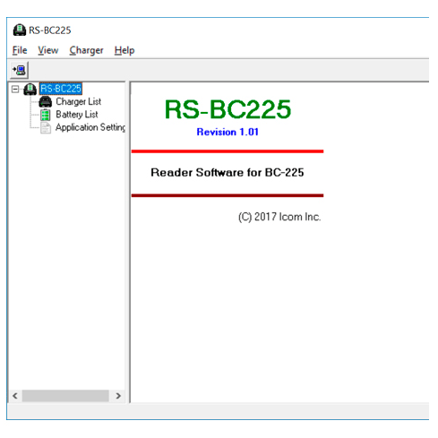 ICOM RSBC225 Battery Management Software